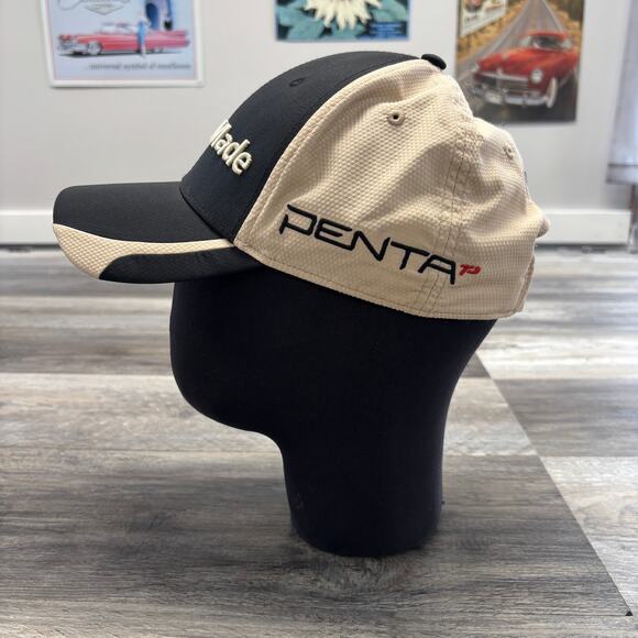 Taylormade R11 Series Black Gray OS Adjustable Strapback Colorblock Golf Cap Hat - Picture 2 of 8